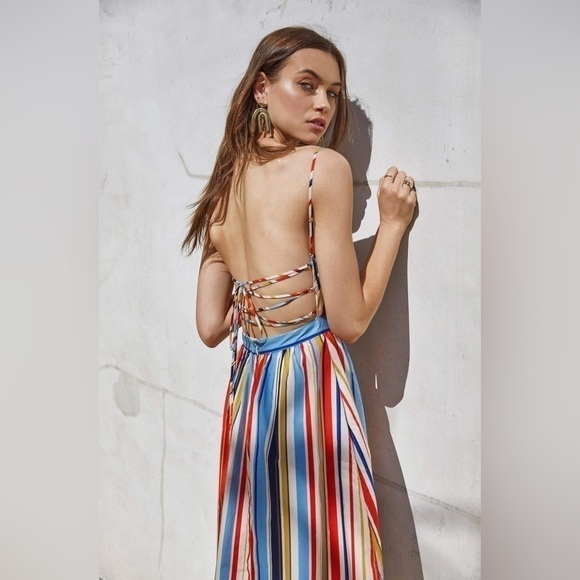 Astr the Label striped lace back dress The Shannon - Picture 1 of 11